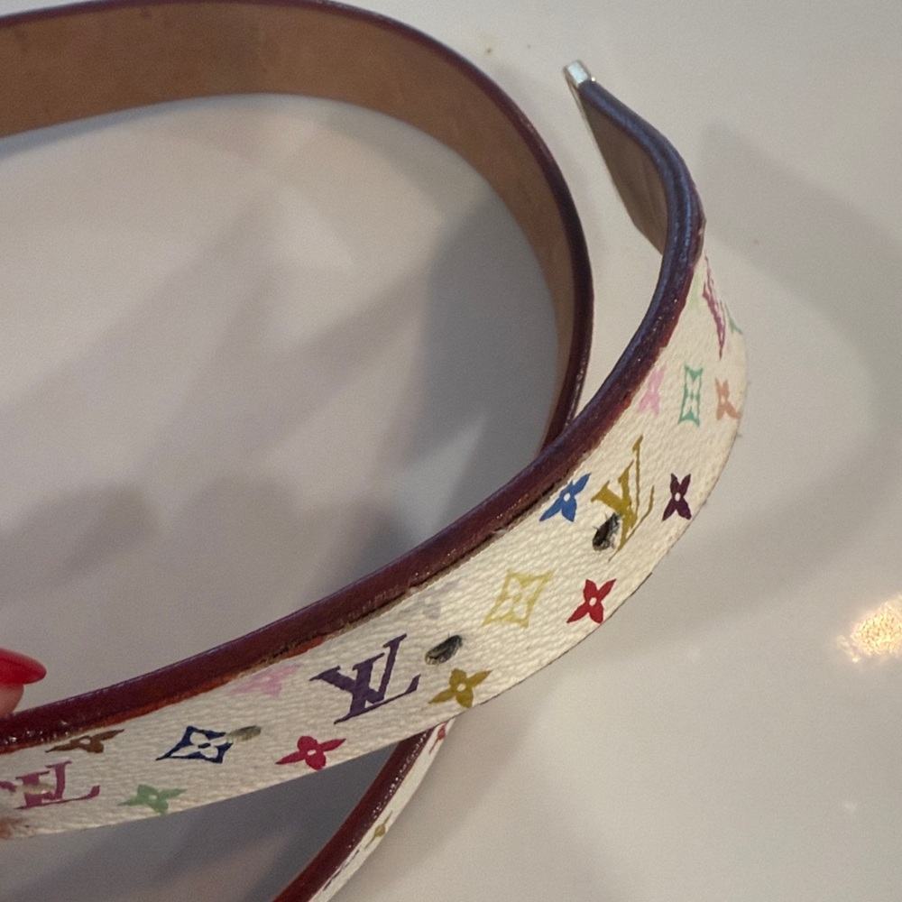 Louis Vuitton white multicolored belt - Picture 4 of 8